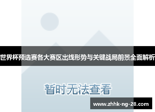世界杯预选赛各大赛区出线形势与关键战局前景全面解析